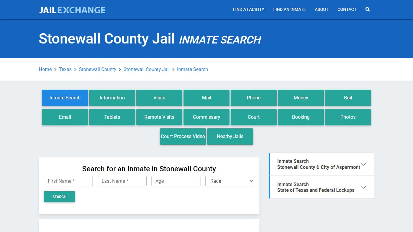 Stonewall County Jail, TX Inmate Search: Roster & Mugshots